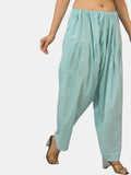 Wine - Pure Cotton Solid Color Patiala Pants for women
