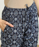 Muslin Rayon Printed Kurta Pant Set - Blue