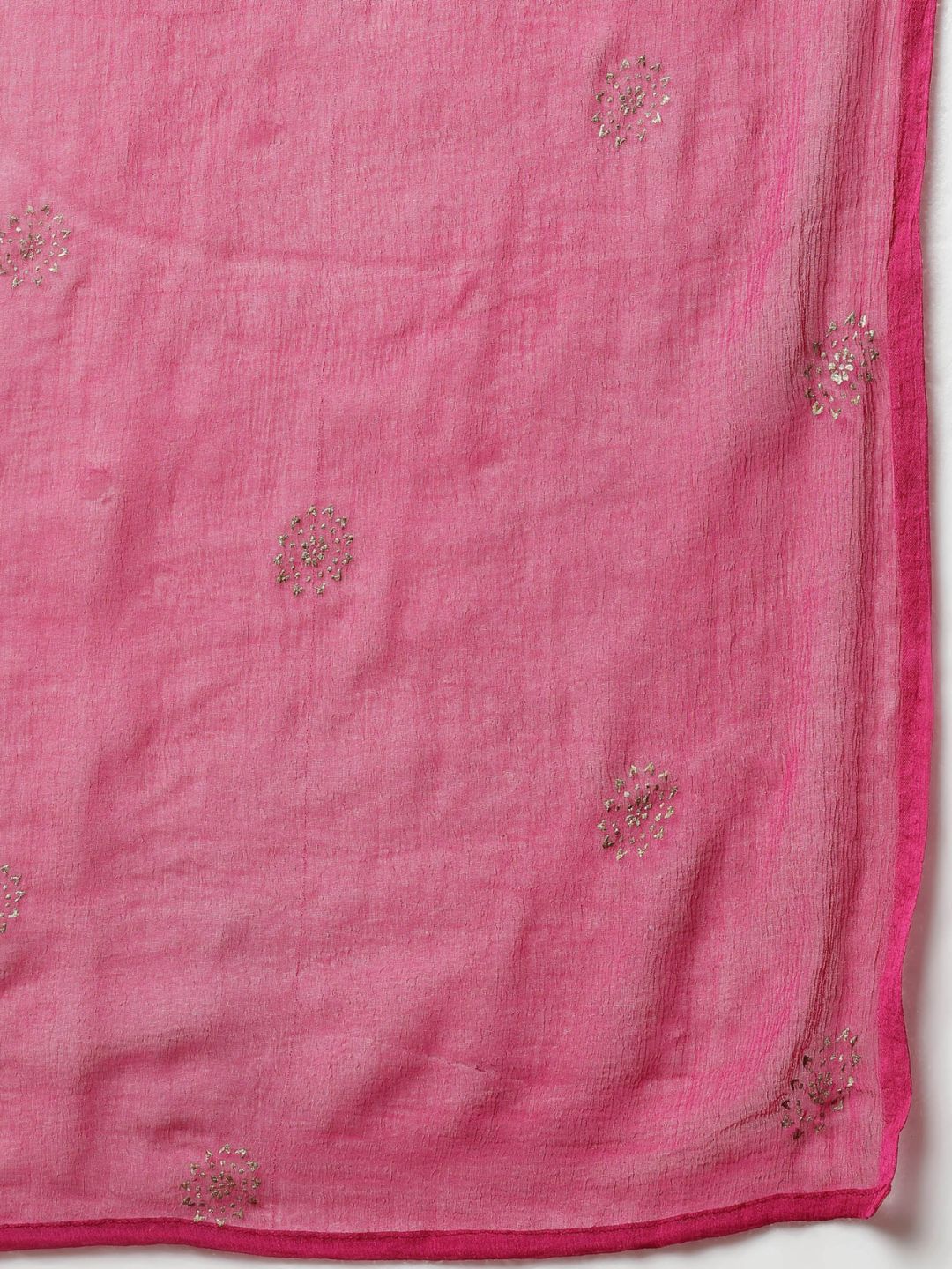 Floral Striped Print Hand Embroidered Kurta, Sharara and Dupatta Set - Turquoise