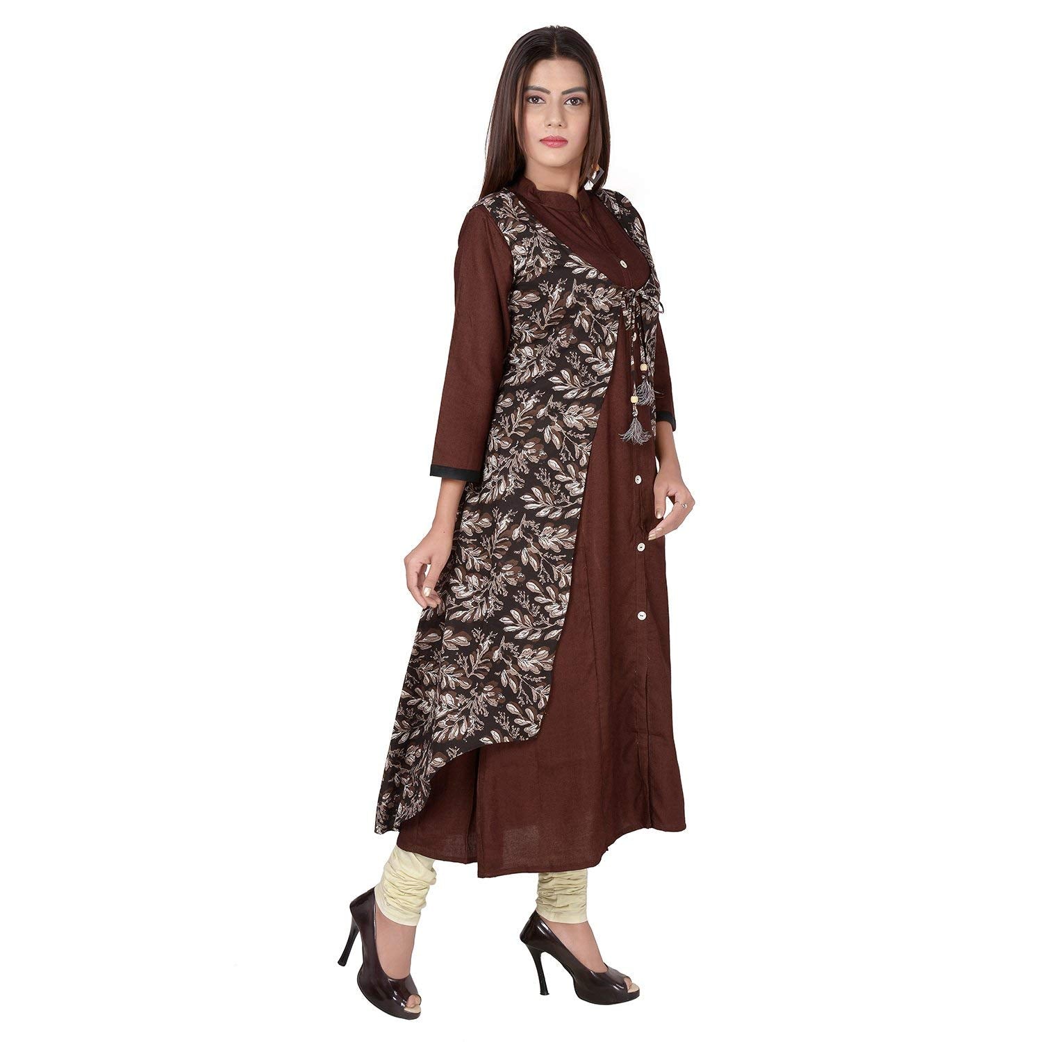 Buy online Black Printed Kurti With Jacket Set from ethnic wear for Women  by Hittu for ₹659 at 53% off | 2024 Limeroad.com