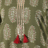 Vedana Cotton Printed Kurta And Flared Palazzo