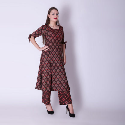 Vedana Rayon Discharge Print Kurta Set