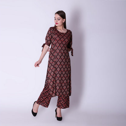 Vedana Rayon Discharge Print Kurta Set
